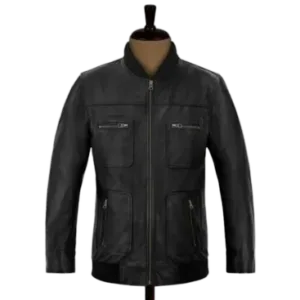 Dwayne Johnson the other Guys Leather Jacket - Front