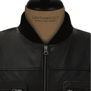 Dwayne Johnson the other Guys Leather Jacket - Colar Side