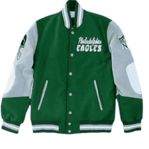 Princess Diana Philadelphia Wool Varsity Jacket - Eagles Letterman Jacket for Women front side