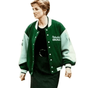 Princess Diana Philadelphia Wool Varsity Jacket - Eagles Letterman Jacket for Women model side