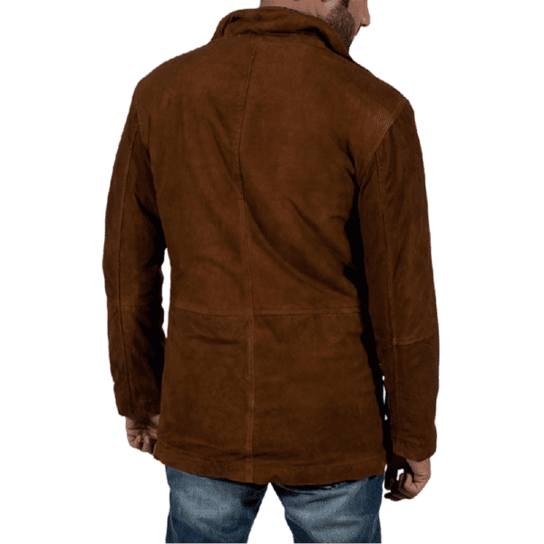 Sheriff Brown Suede Jacket Back Side