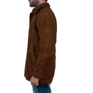 Sheriff Brown Suede Jacket Right Side