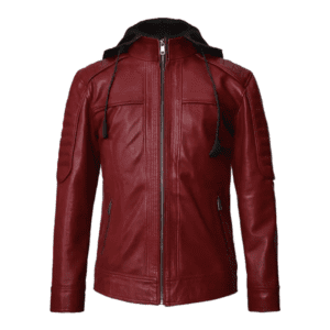 Rodeo Hooded Leather Jacket Front Side