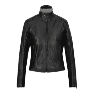 Modern Stretch Leather Jacket Front Side