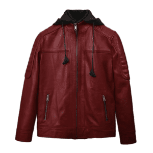 Rodeo Hooded Leather Jacket Front Side