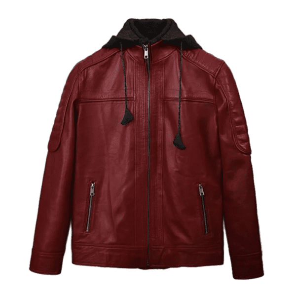 Rodeo Hooded Leather Jacket Front Side