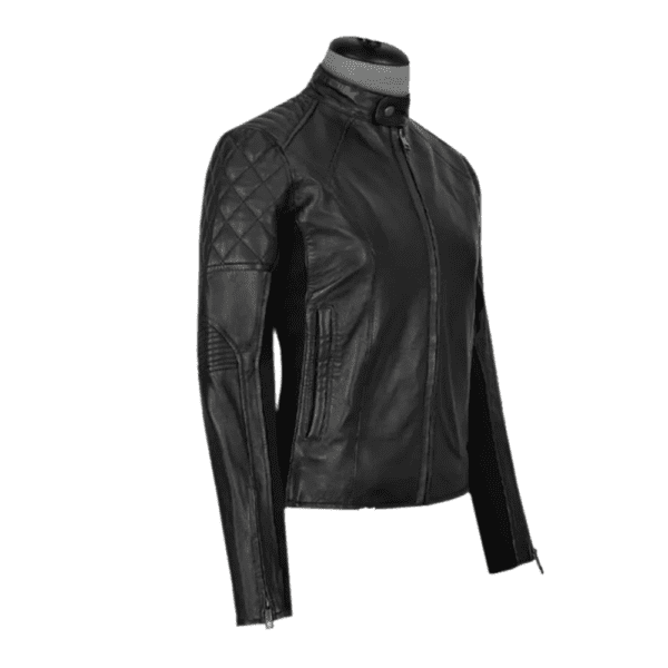 Modern Stretch Leather Jacket Right Side