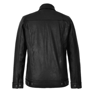 Leather Trucker Jacket Back Side