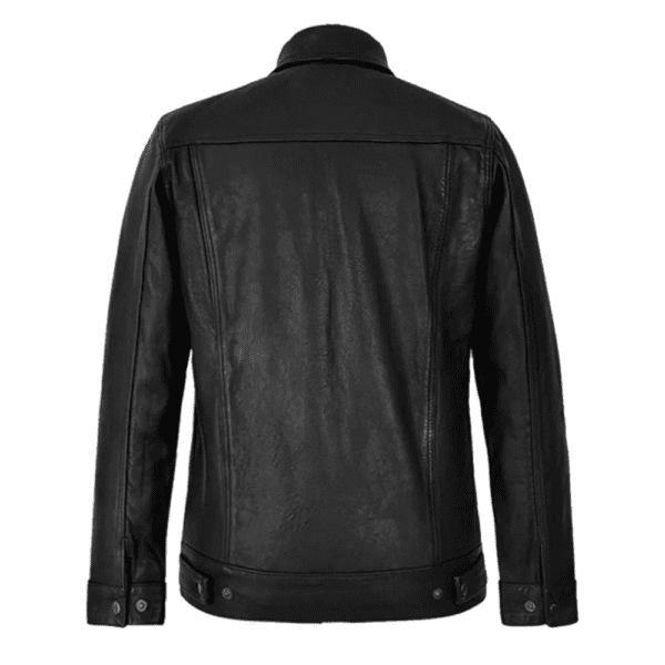 Leather Trucker Jacket Back Side