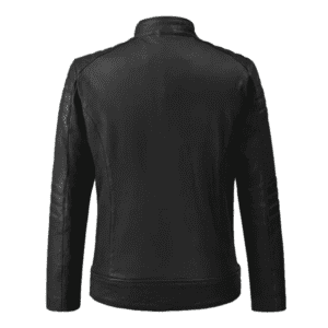 Firefly Moto Black Biker Leather Jacket Back Side