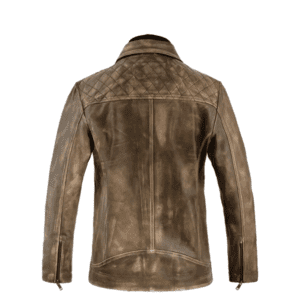 Roger Timber Leather Jacket Back Side