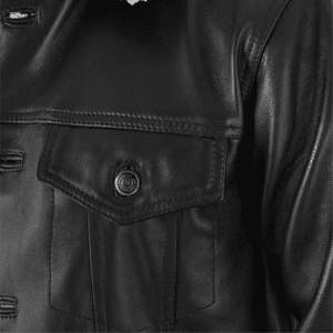 Leather Sherpa Jacket Front Side