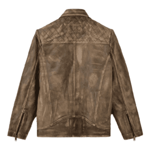 Roger Timber Leather Jacket Back Side