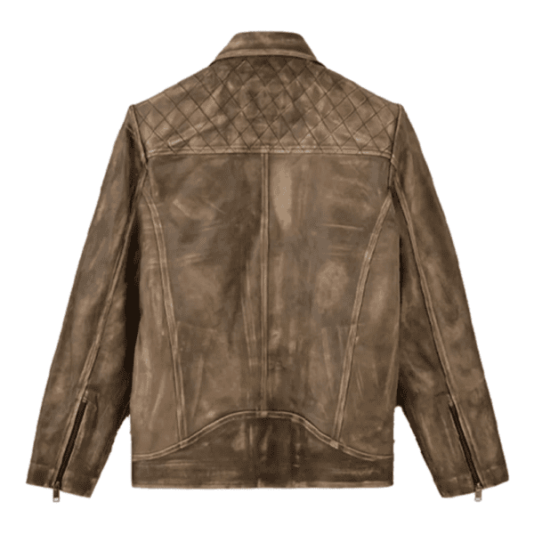 Roger Timber Leather Jacket Back Side