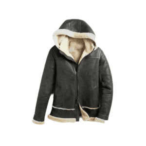 Women B3 Flying RAF Aviator Real Fur Leather Bomber Front Side