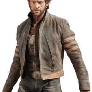 X - Men Origins Wolverine Leather Jacket Front Side